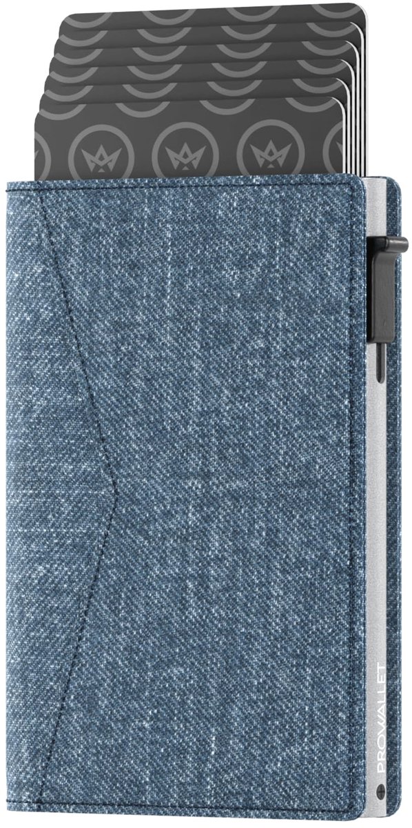 Pasjeshouder Slim Denim - 8 Pasjes en Briefgeld - RFID Beveiliging - Stijlvolle Portemonnee - ShopVlot