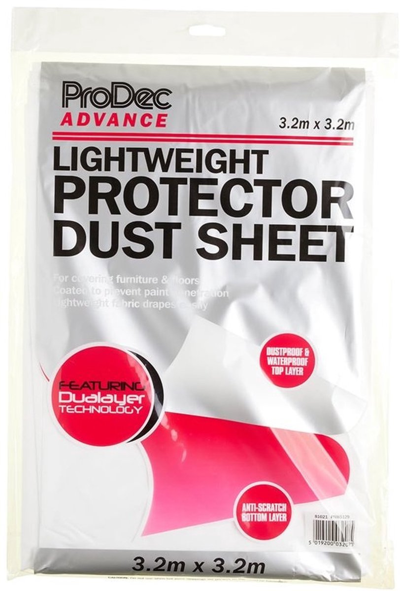 Lichtgewicht non-woven stofdoek - 3,2m x 3,2m - Waterdicht en stofdicht - voor vloer- en meubelbescherming