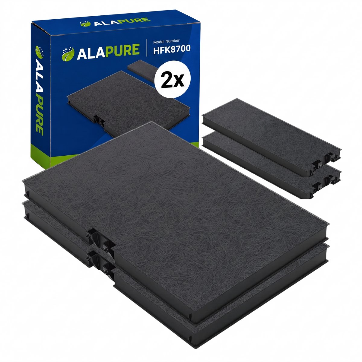 2x CleanAir Plus Koolstoffilter voor Neff 11018700 / Z51AIA0X0
