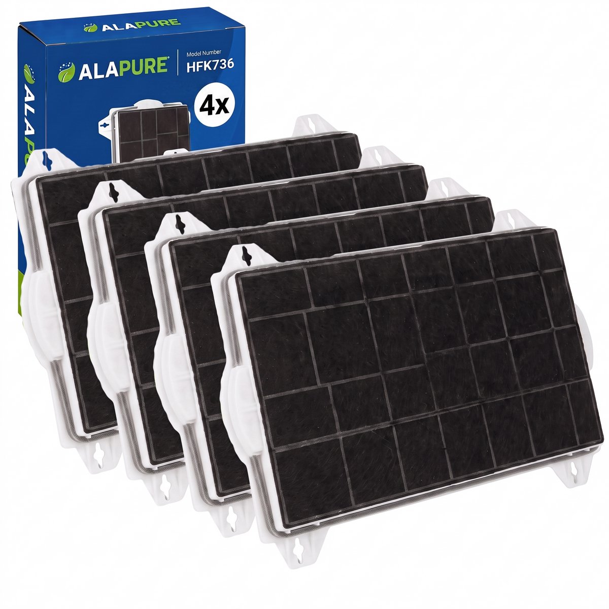 4x Koolstoffilter voor Neff 00460736 / 460736 / Z5110X3