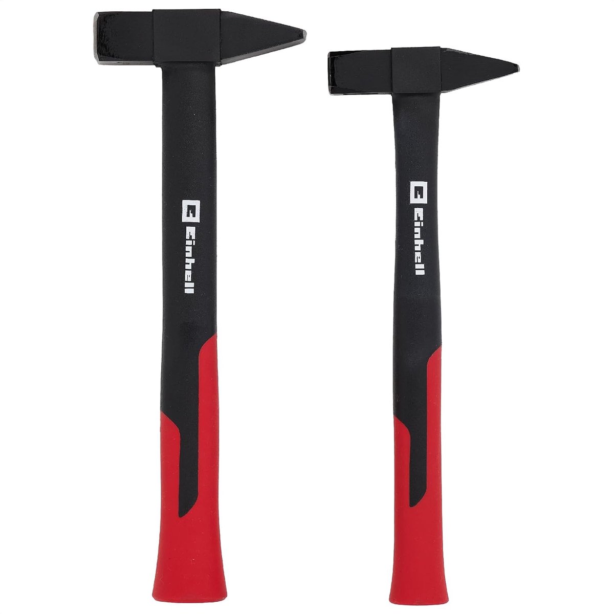 Einhell slotenmakershamerset, 2-delig (300 g en 500 g, gesmede stalen kop, glasvezel handvat, trillingsdemping, rubberen grip, magnetische spijkerhouder, VPA-gecertificeerd)