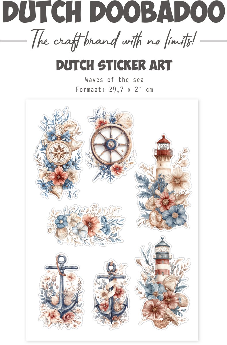 DDBD A4 Transparante stickers Waves of the sea