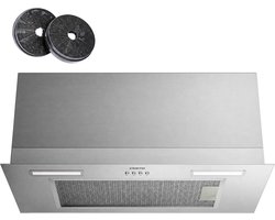 CIARRA VMS6926A - A+++ 704 m³/u Inbouwafzuigkap 60 cm Onderbou afzuigkap, Recirculatie & Luchtafvoer incl. Koolstoffilter met LED RVS