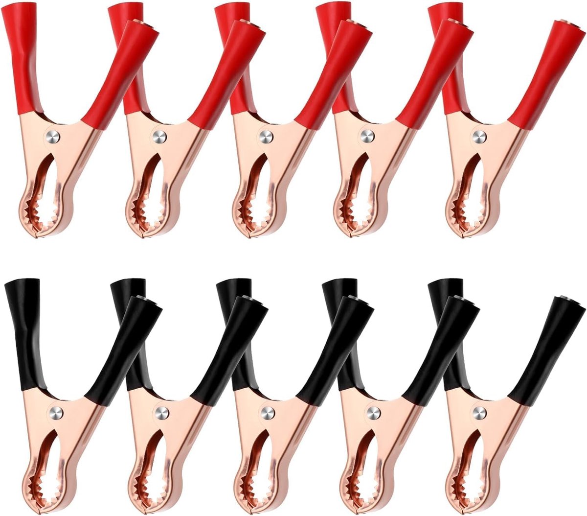 MAEXUS Pack of 10 Crocodile Clips, Crocodile Clips, Crocodile Clips, 12 V, Starter Cable, Car Battery, Crocodile Clips - ShopVlot