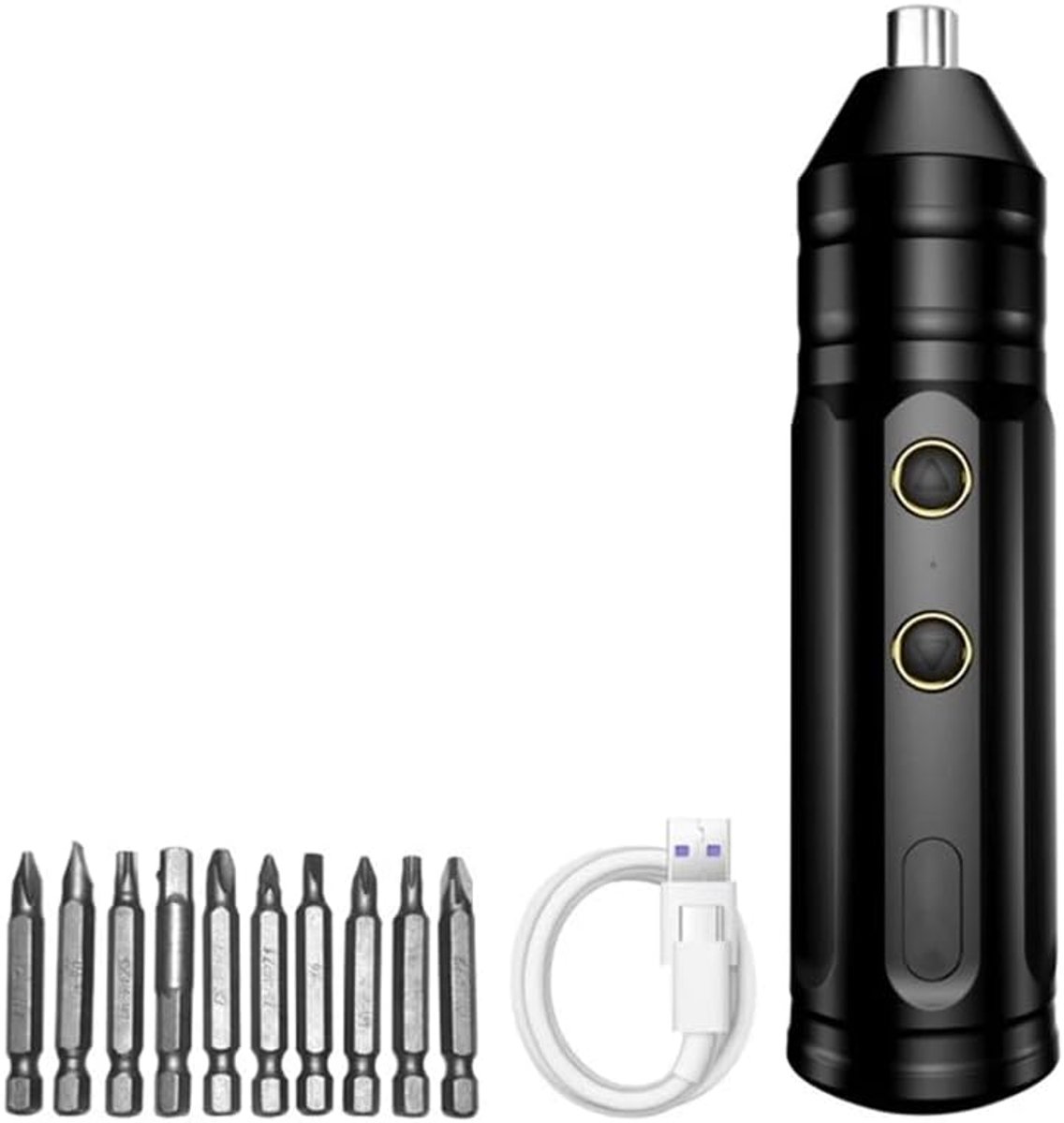 Mini Electric Screwdriver, Portable 3.7V Electric Screwdriver, Rechargeable Hand Tool with USB Charging Cable, Small - ShopVlot