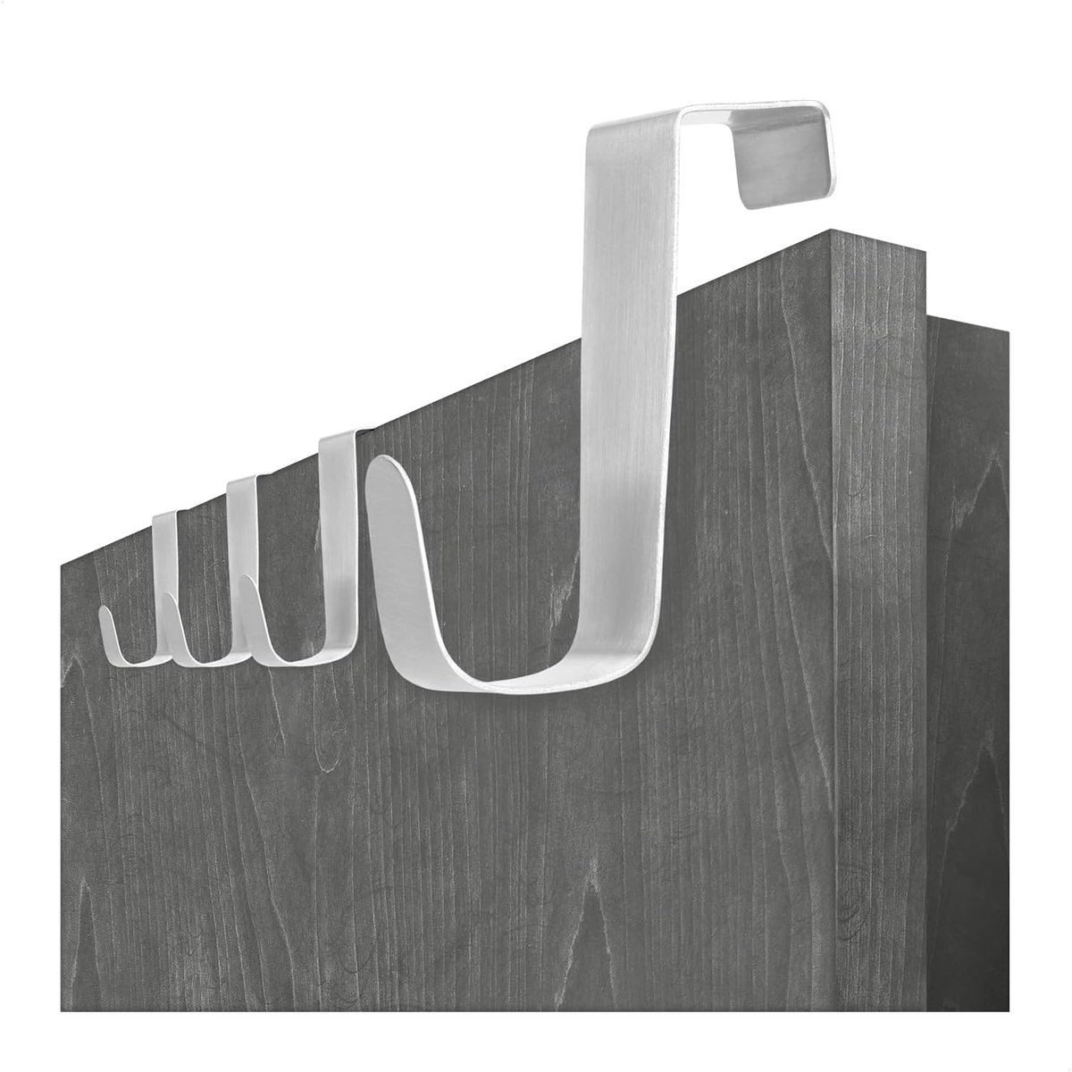 4 Stainless Steel Door Hooks - Hooks without drilling for towels, jackets, doors and cupboards - ShopVlot