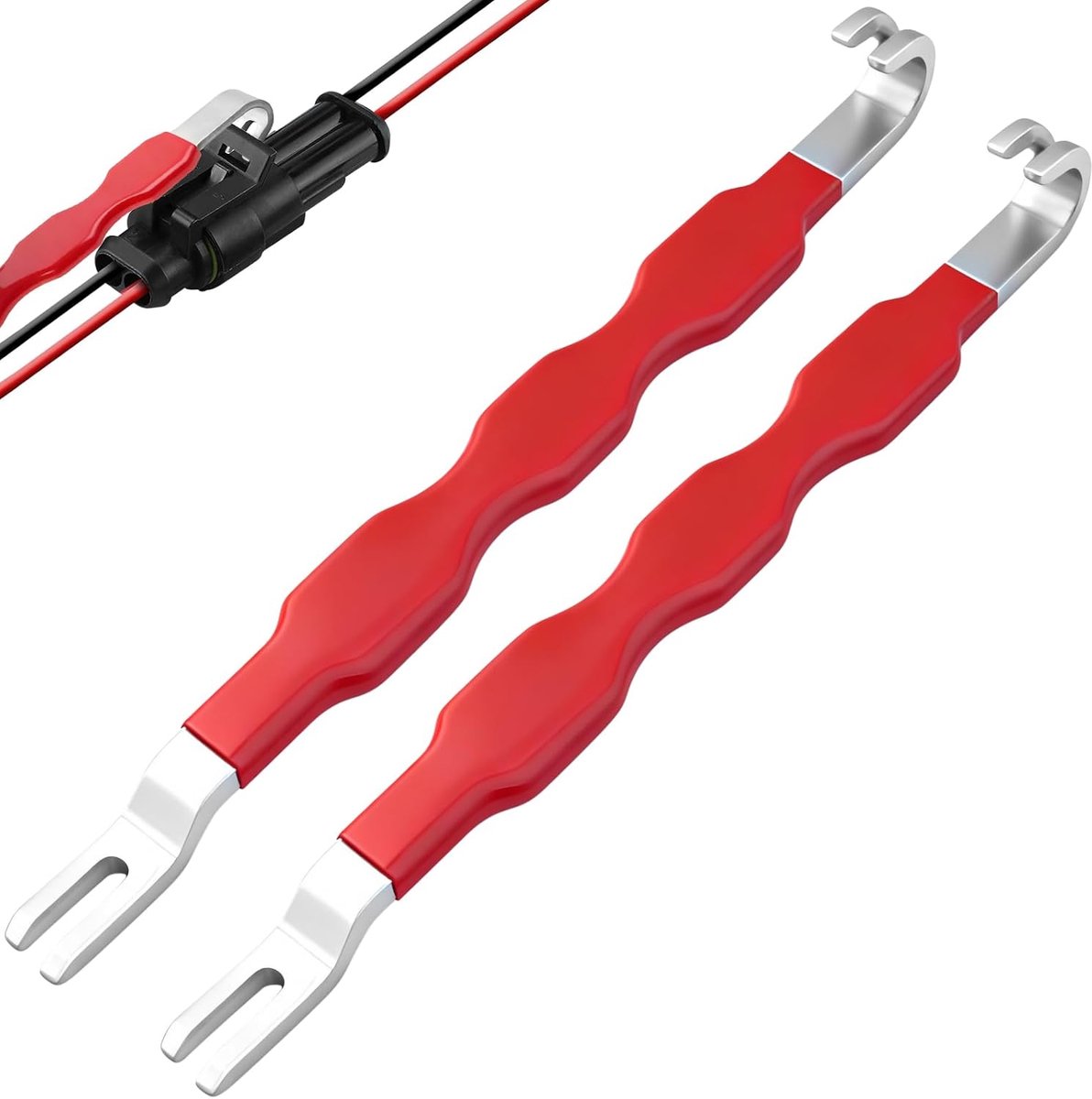 2PCS universeel elektrisch auto stekker trekker - dubbele kop - robuuste constructie - efficiënt voor auto onderhoud - ShopVlot