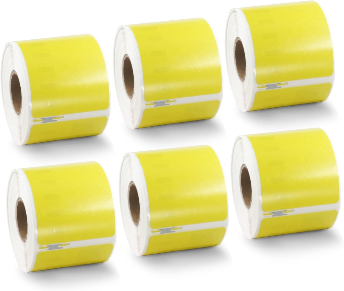 BETCKEY - 6 Large Rolls Yellow Shipping Labels/Name Tags (Large) Compatible with DYMO 99014(S0722430), 54mm x 101mm - ShopVlot