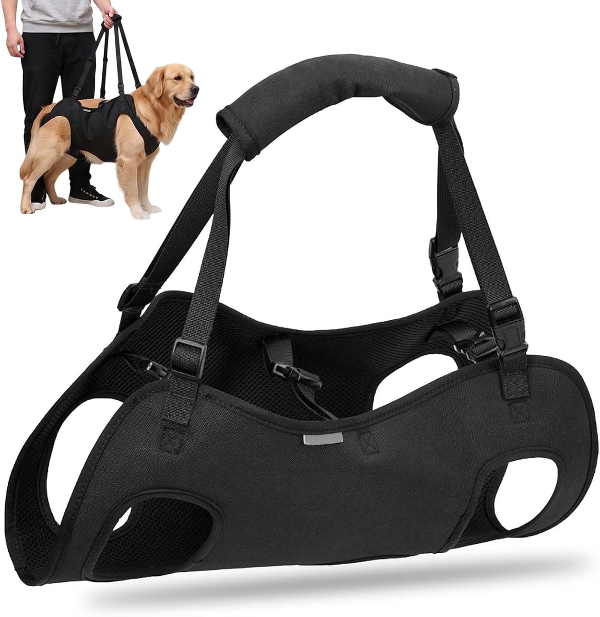 Large dog harness, adjustable and padded, size XL - ShopVlot