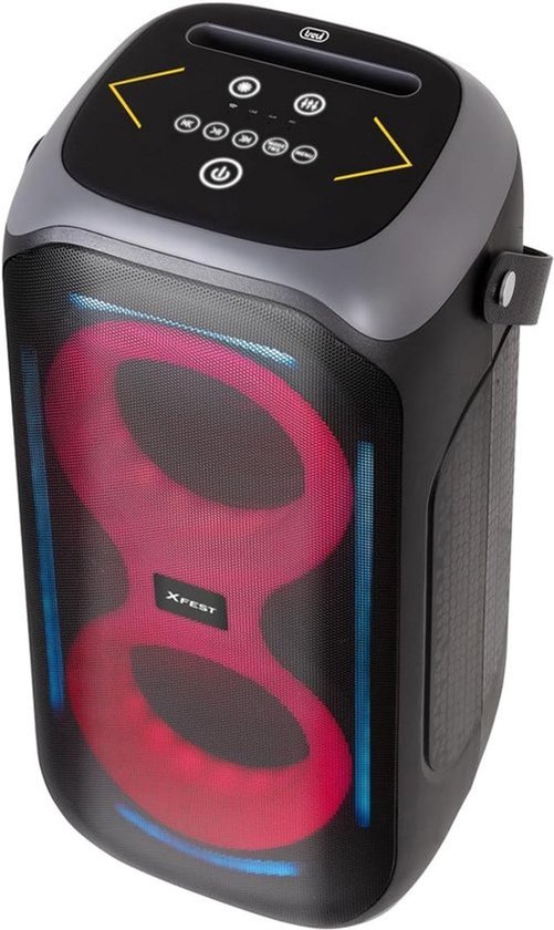 Draadloze luidspreker - Feestspeaker - Voor feestjes en karaoke - Inclusief microfoon en statief - 50 watt - Veelkleurig — afbeelding 3