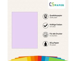 50 vellen kwaliteitspapier/kleurpapier/kopieerpapier A4 LAVENDEL 80 g/m2 Coloraction - ShopVlot