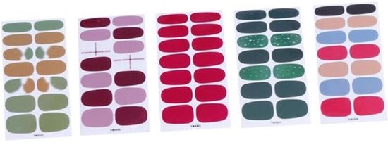 Nailartstickers - 3D-decalsset - voor modieus nageldesign - uniek zelfklevend papier - 12x7x0.1cm - zoals getoond