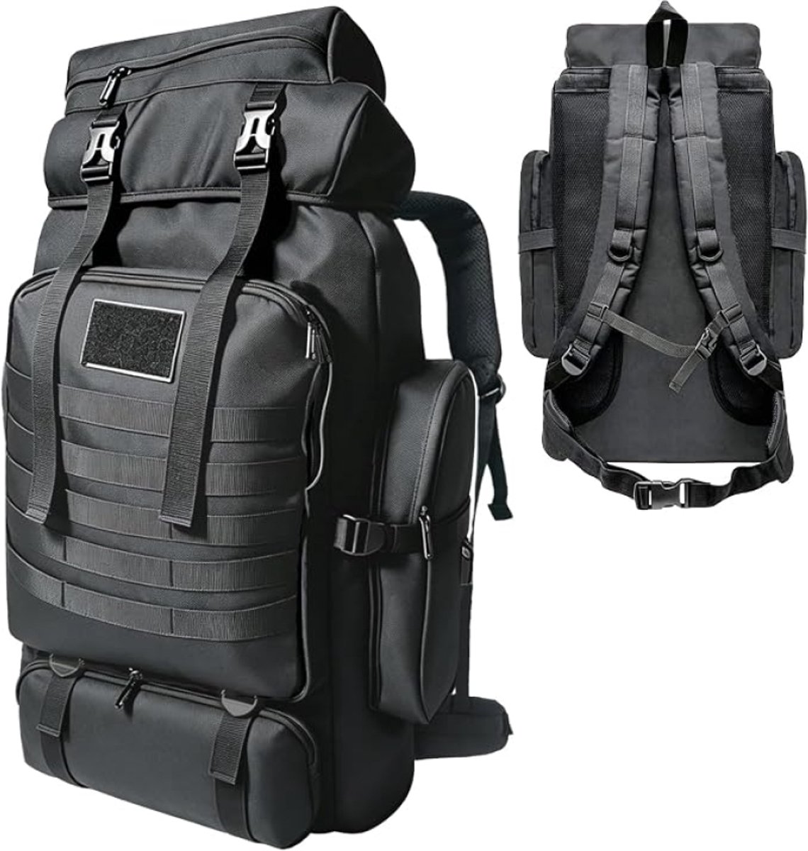 80L Wandelen Camping Rugzak Heavy Duty Waterdichte Grote Trekking Mountain Rugzak Reizen Backpacken Rugzak voor Mannen Vrouwen, Outdoor MOLLE Militaire Tactische Rugzak Wandelen Reistas