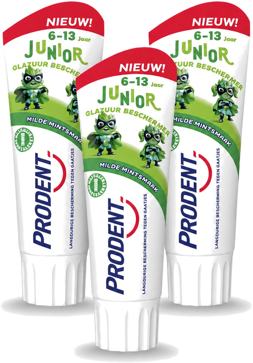 3 x Prodent – Tandpasta Glazuurbeschermer – Kids 6+ – 75 ml - Voordeelverpakking - 3 stuks
