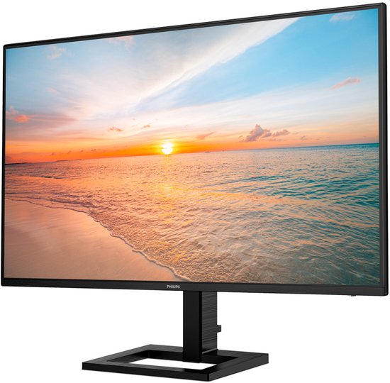 Philips 27-inch QHD IPS monitor met USB-C, luidsprekers en een strak zwart ontwerp.