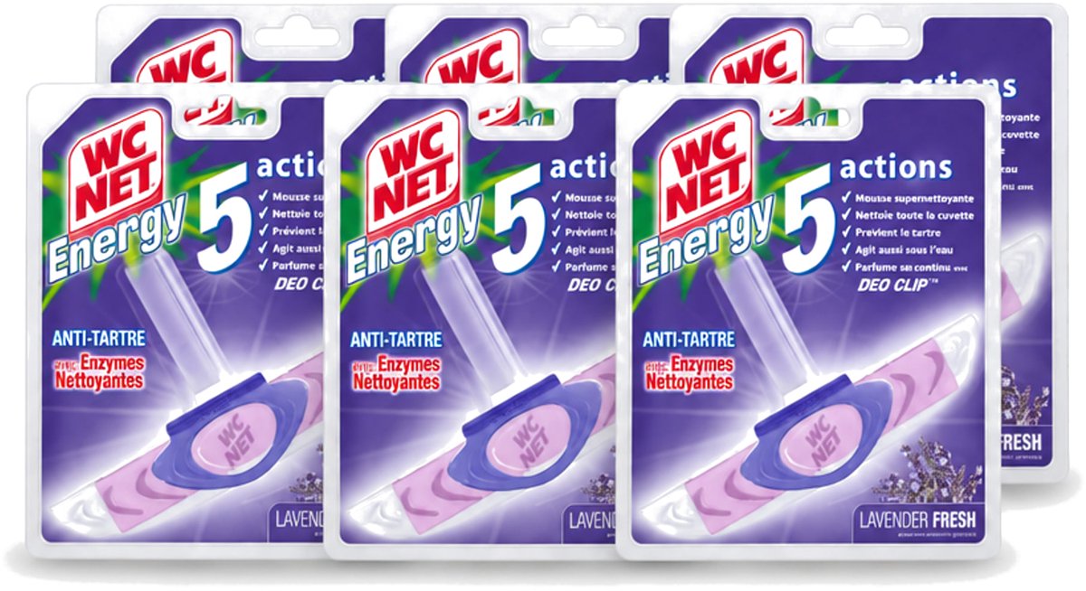 6 x WC Net - Toiletblok - Lavendel - 1 Blokje - Voordeelverpakking - 6 stuks