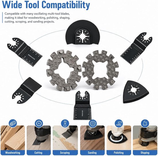 Set van 2 Universele Adapters voor Oscillerende Zaagbladen, Compatibel met Multitools en Elektrisch Gereedschap, Ideaal voor Bosch en Makita — afbeelding 4