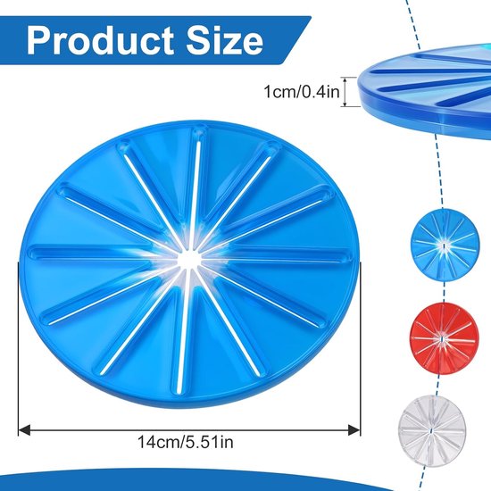 Anti-spetter geluidsscherm voor mixers - 14 cm spatbescherming, silicone, transparant, keukenaccessoire — afbeelding 5