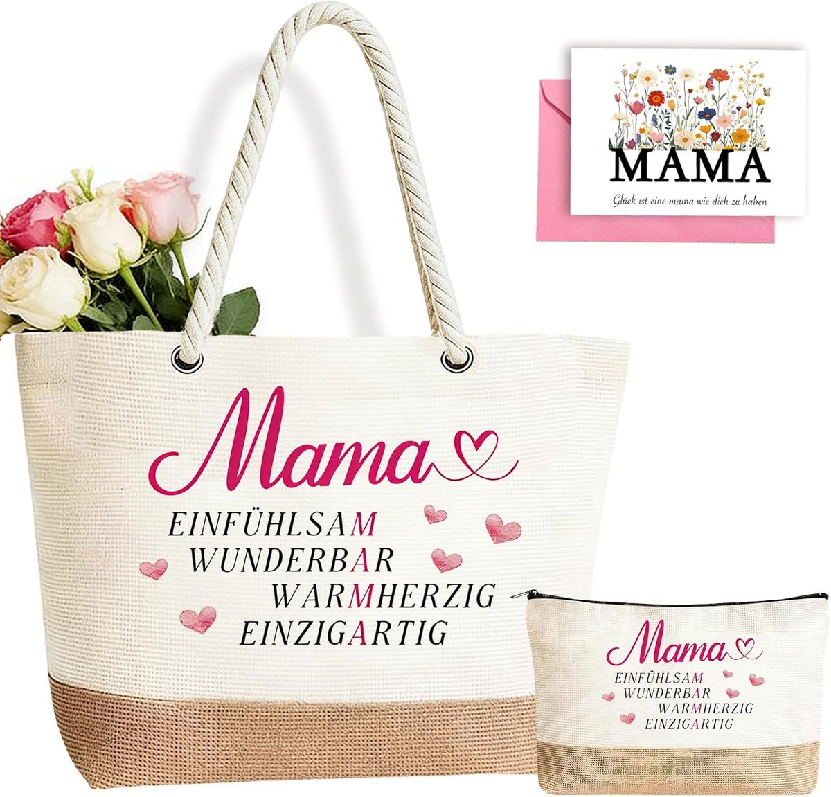 QUANMAITONG Beste mama-cadeau, opvouwbare waterdichte boodschappentas, verjaardagscadeau, moederdagcadeau, cadeaus - ShopVlot