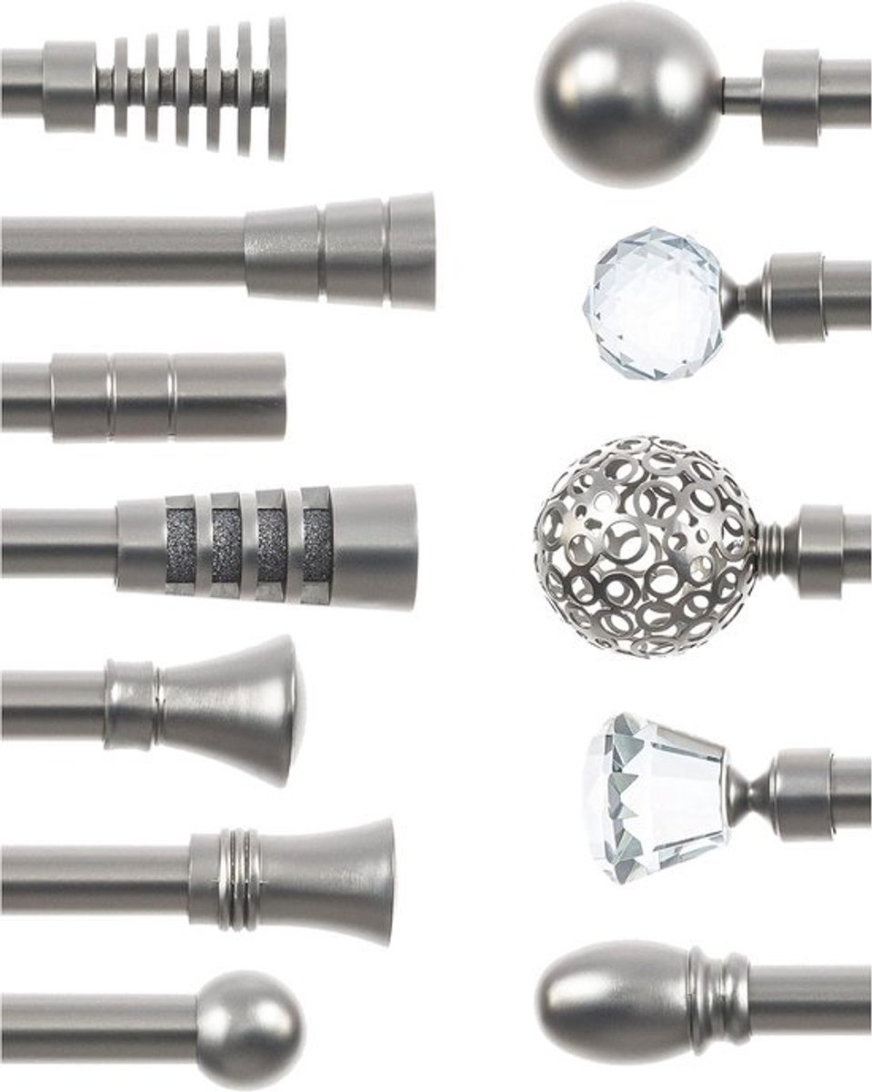 Metalen gordijnroede - Gordijnstang - Raambekleding - Verstelbare lengte - Ø19 mm - Satijn