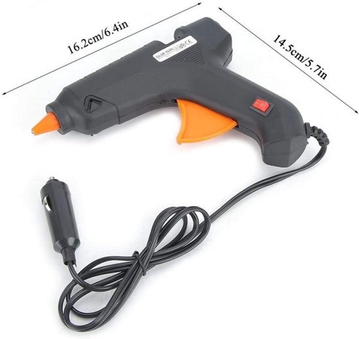 Lijmpistool - Heetlijmpistool - Voor hobby en knutselen - 12V - 40W - Rood