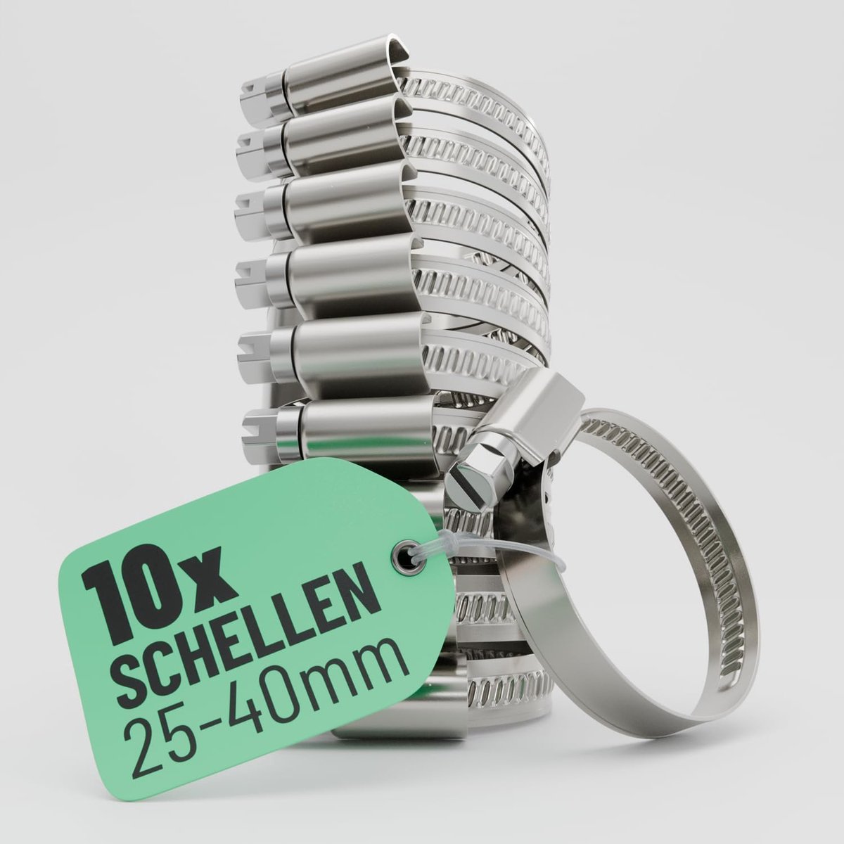slangenklem 25-40 mm - roestvrij staal - verstelbaar - voorkomt lekkages - ShopVlot