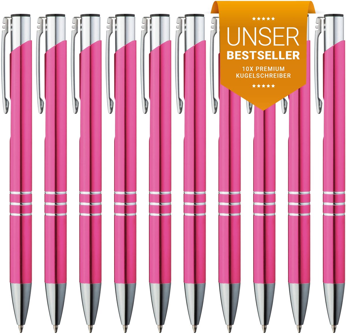GIMEI® Metalen balpen, 10 stuks, premium balpenset, hoogwaardig, pen voor makkelijk en zacht schrijven - ShopVlot