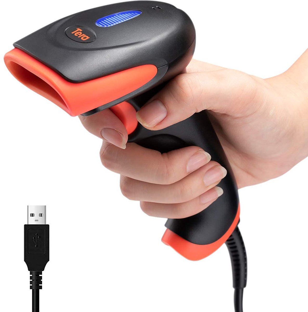Tera Pro Barcodescanner USB Bedrade Handheld CCD Streepjescodelezer 1D Lineaire Streepjescodescanner Super Snel - ShopVlot