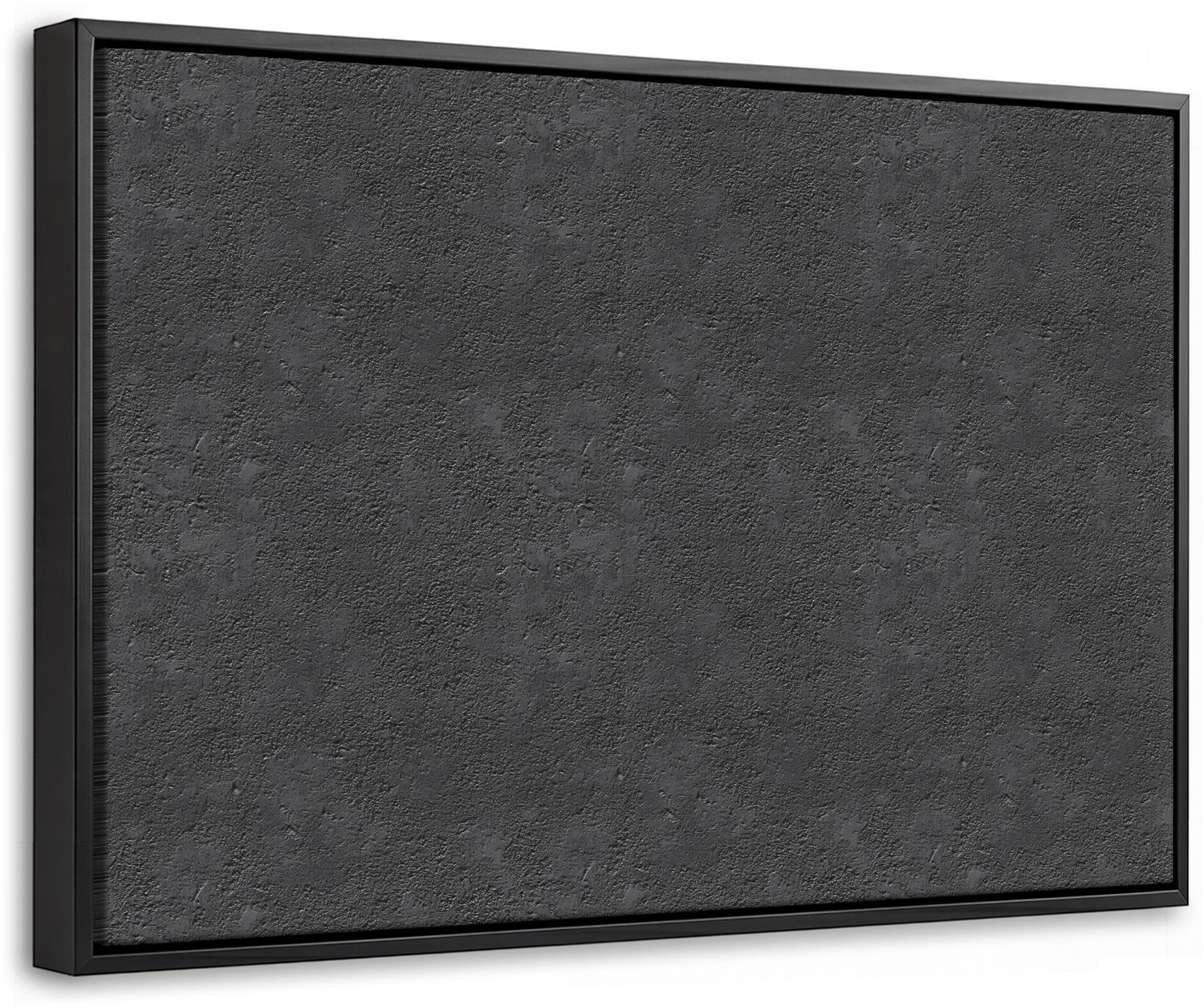 Canvas Schilderij met Baklijst 30x20cm - Donkergrijs - Asfaltstructuur - Ruw - Muurdecoratie woonkamer - Slaapkamer decoratie - Kamer accessoires - Schilderijen op canvas met lijst