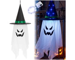 Springos Halloween Spook met Hoed LED-decoratie - Paarse Verlichting, 117 cm, IP44