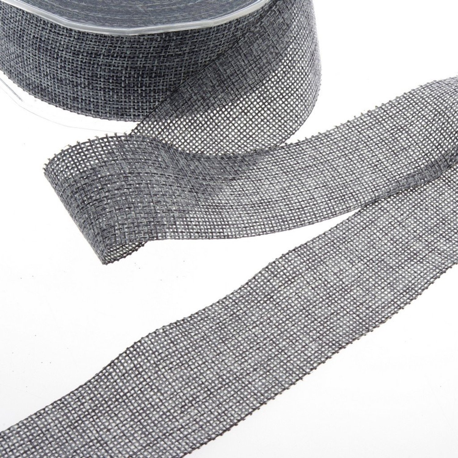Decoratielint Linnenlook - Donkergrijs - 38 mm - 20 m