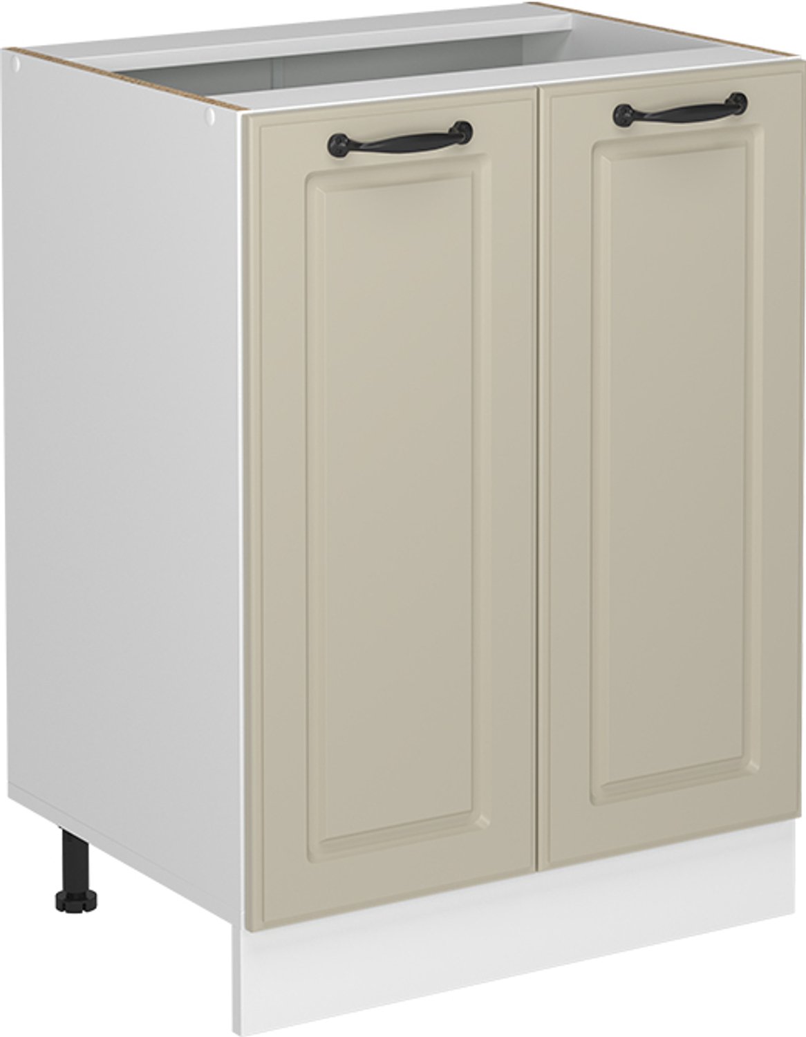 Vicco Keukenonderkast R-Line, Zand landelijk/Wit, 60 cm zonder werkblad