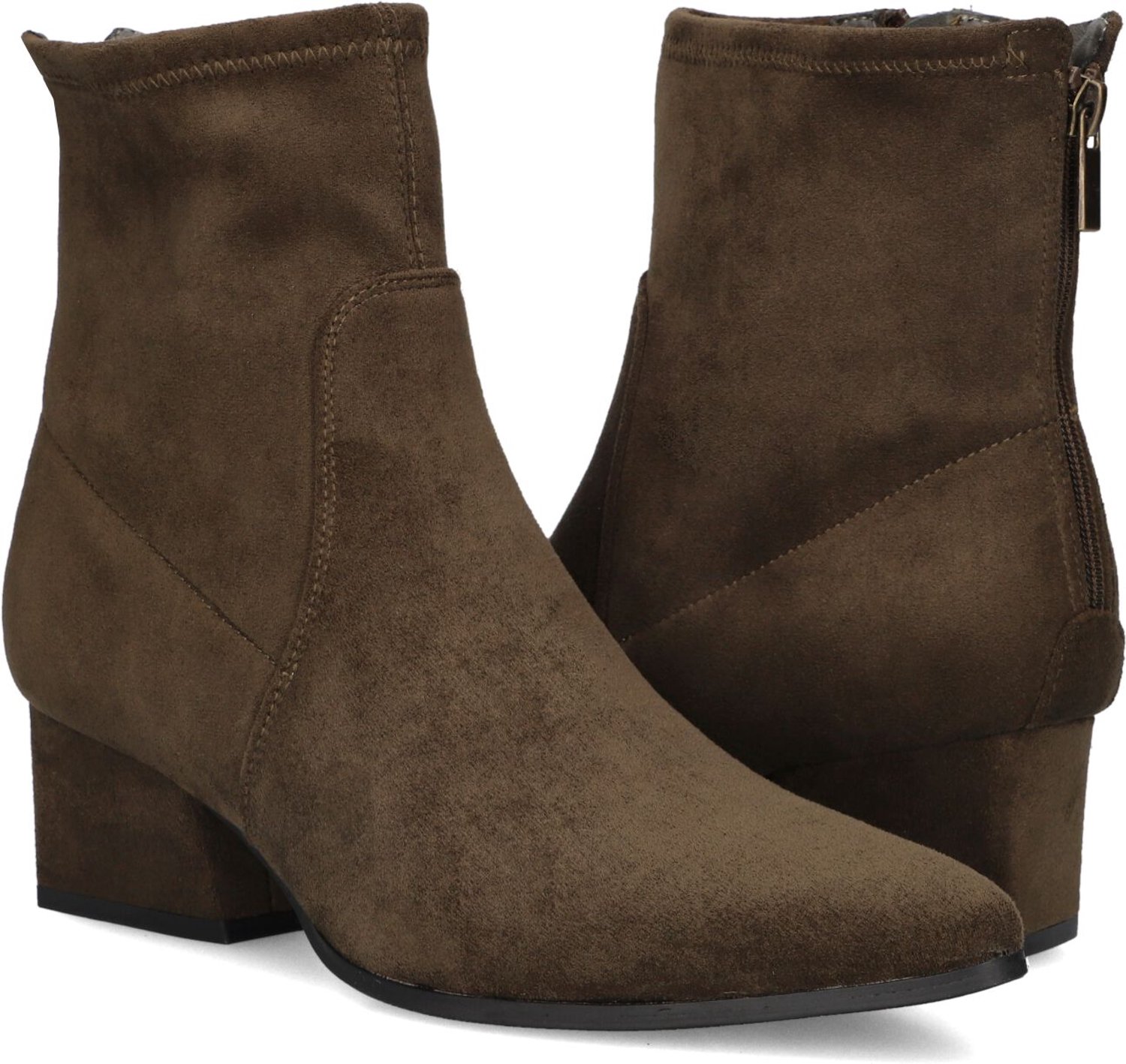 MARLOU Cshn80982 Enkellaarsjes - Enkelboots met rits - Dames - Bruin - Maat 43