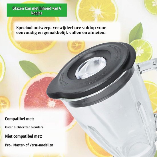 Blenderkan - 6 cups - 1,25 liter - met ijsmes — afbeelding 3