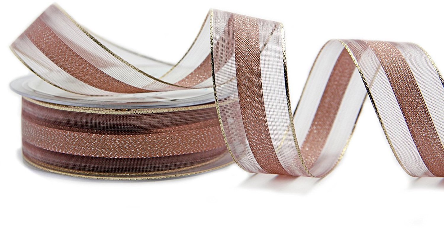 Lint - Transparant met Lurex - 20 m x 25 mm
