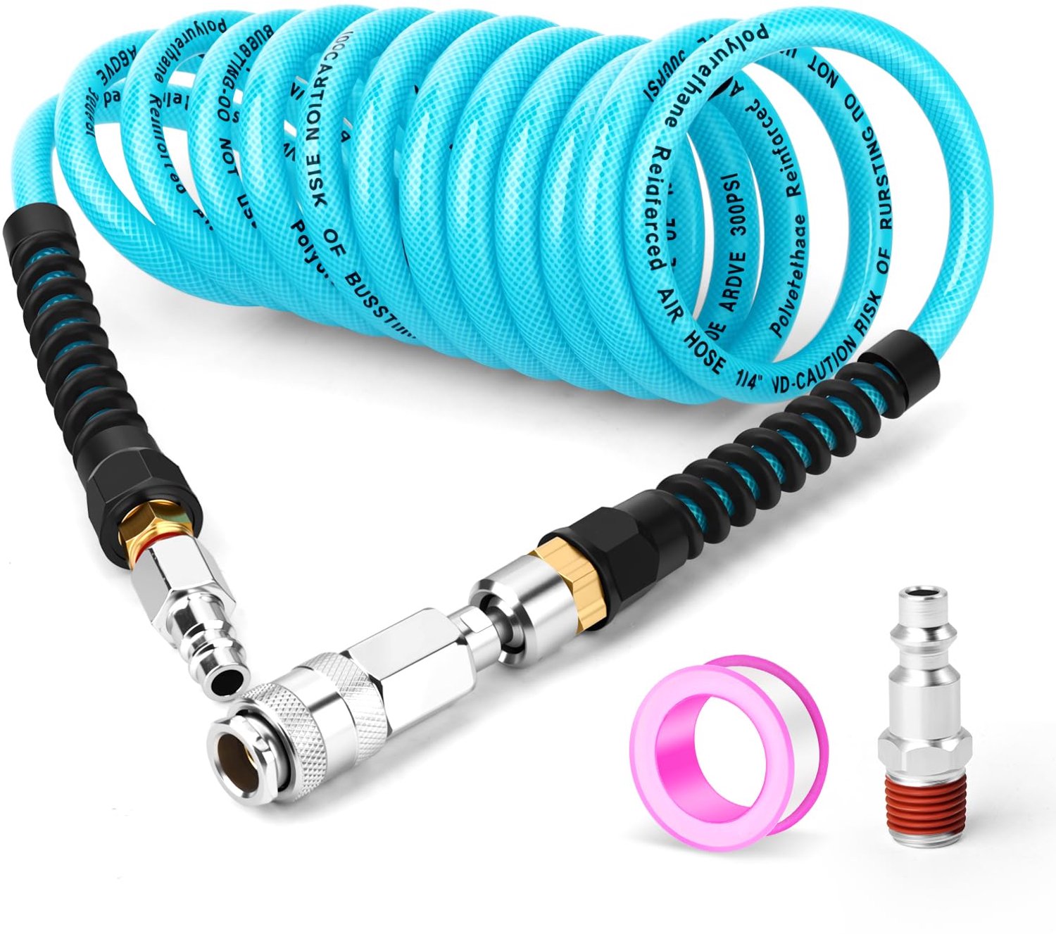 Polyurethane Recoil Lucht Slang 1/4" x 3M voor Luchtcompressor