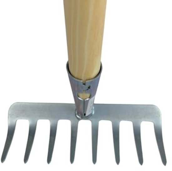 Tuinhark met 8 Tanden en 160cm Steel — afbeelding 2