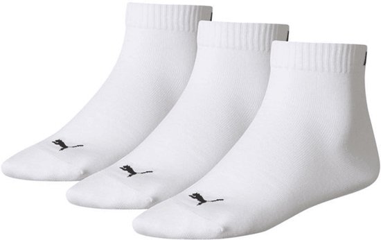 Puma - Unisex Quarter Plain Enkelsokken - 3 Pack - Maat 43-46