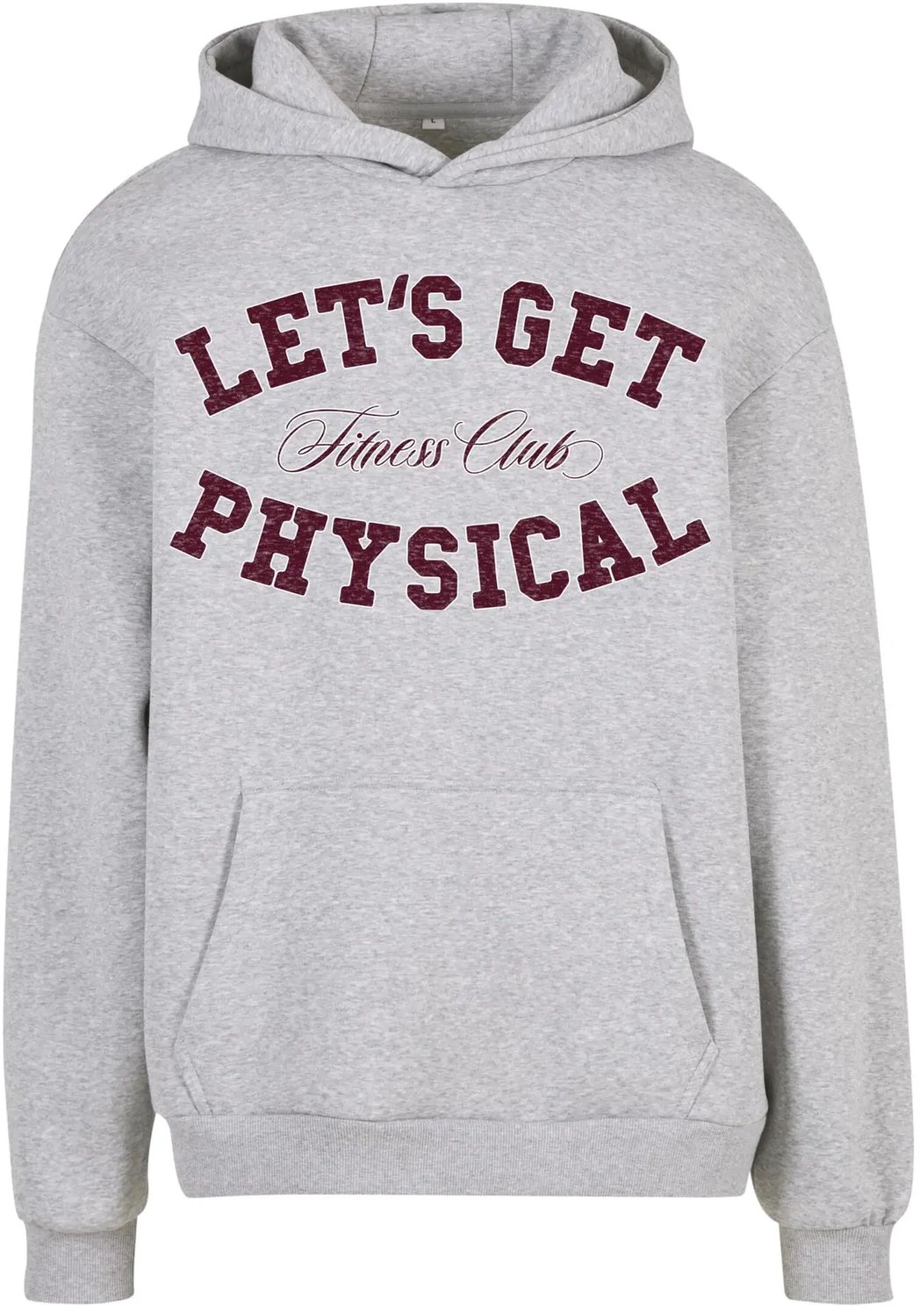 Dames Hoodie Mister Tee Get Physical Fluffy Heidegrijs