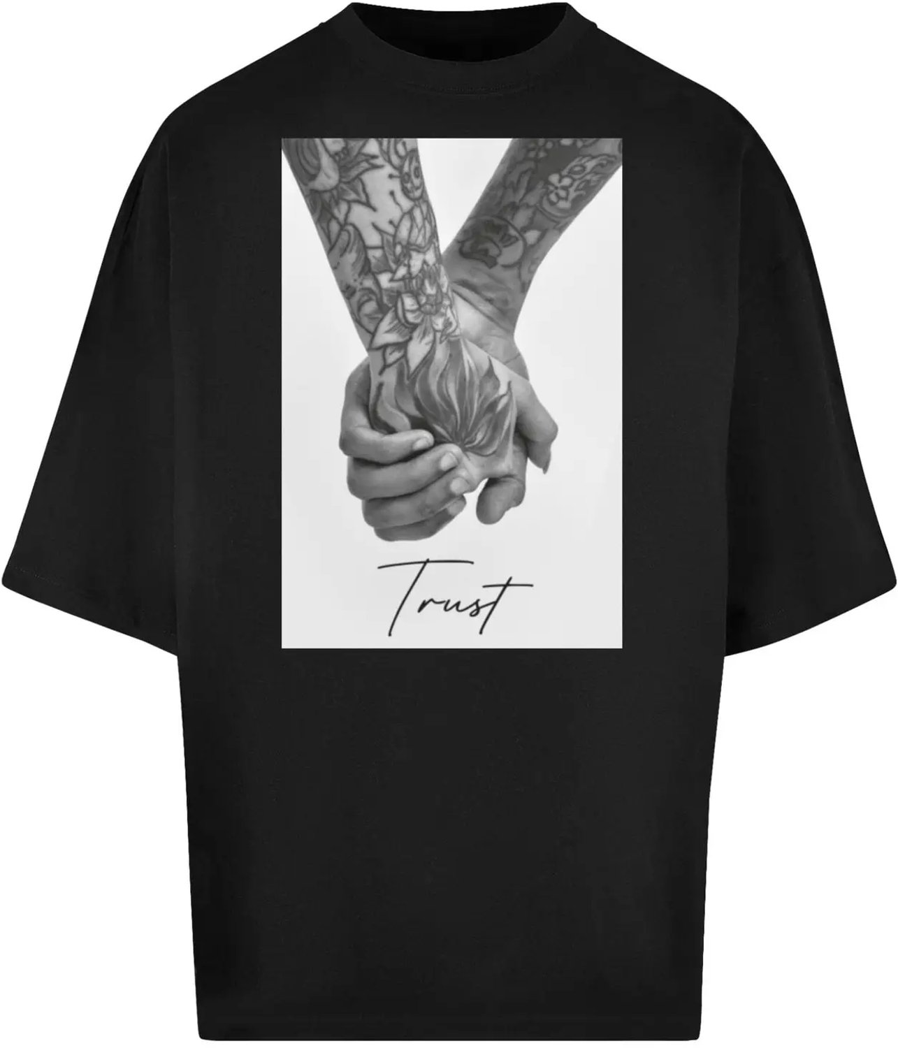 T-shirt Mister Tee Trust 2.0 New Huge Zwart