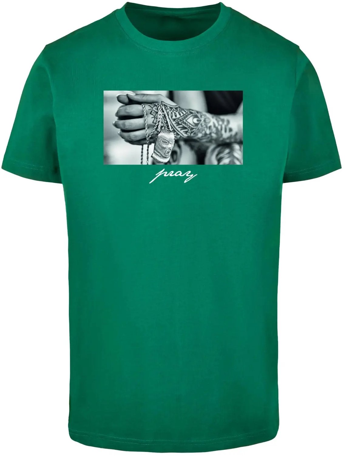 T-shirt Mister Tee Pray 2.0 Bosgroen