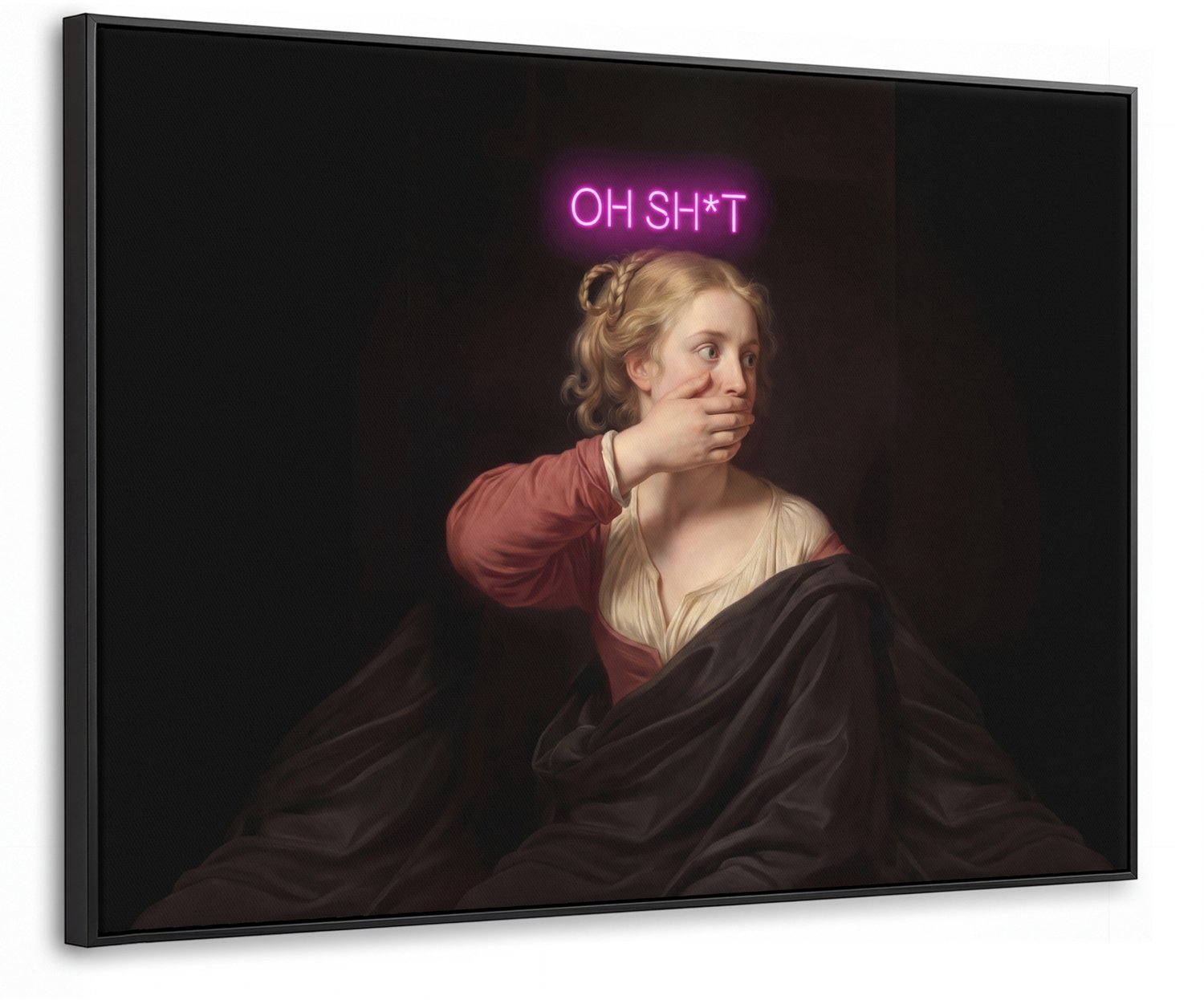 Canvas Schilderij met Baklijst 80x60cm - Quote - Neon - vrouw - Muurdecoratie woonkamer - Slaapkamer decoratie - Kamer accessoires - Schilderijen op canvas met lijst