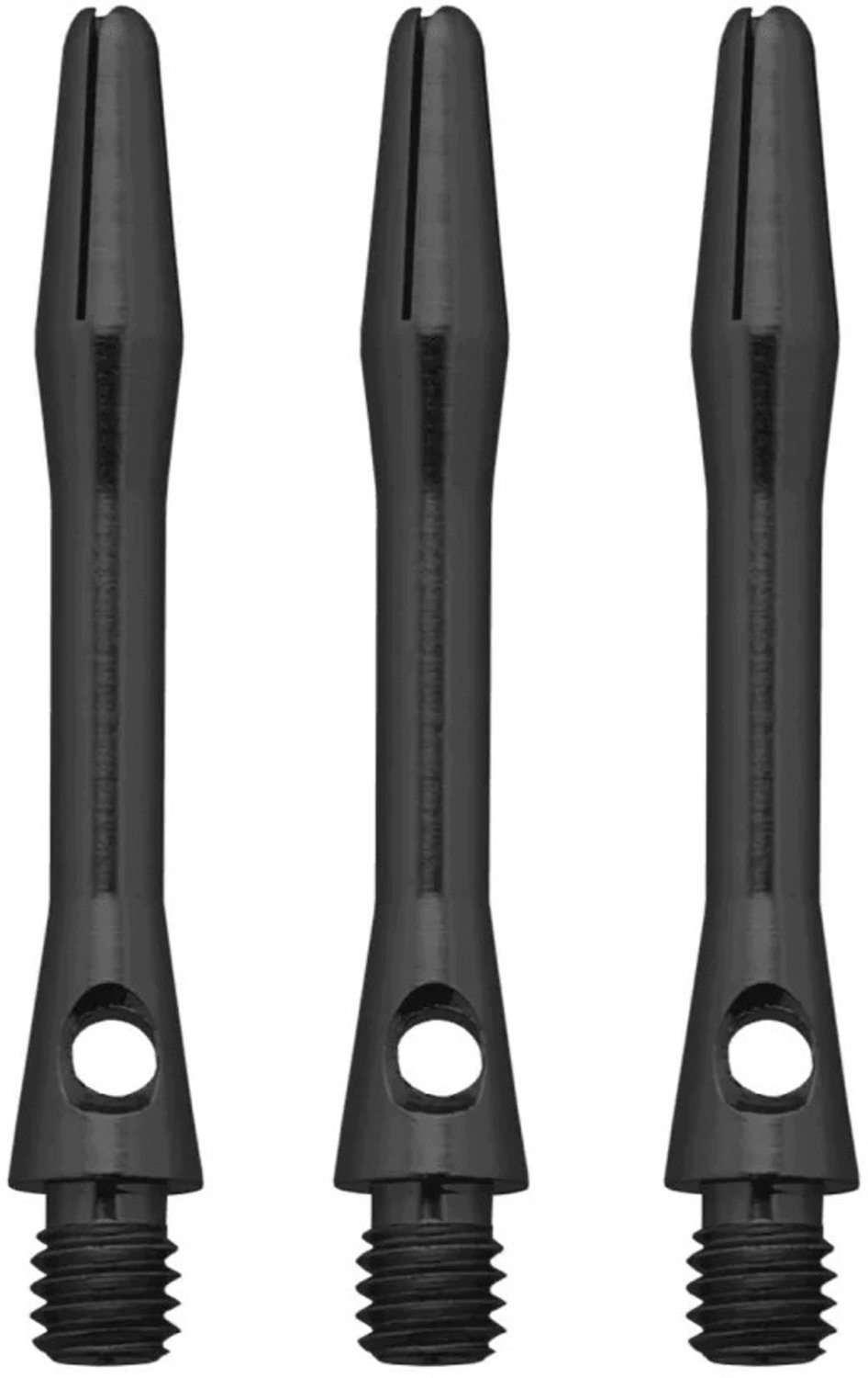 Merkloze Aluminium Dart Shafts Kort Zwart - 3 Stuks