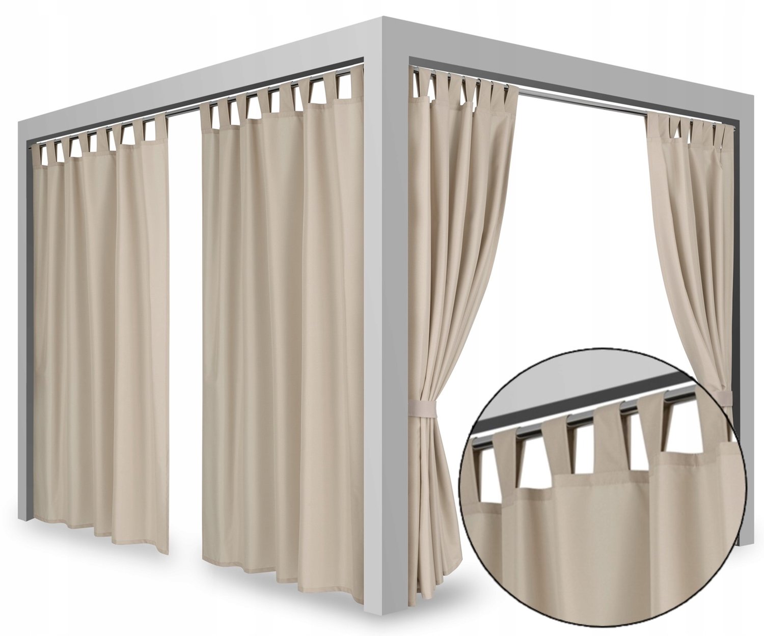 Waterdicht Tuindoek 150x200 cm met Lusjes - Beige