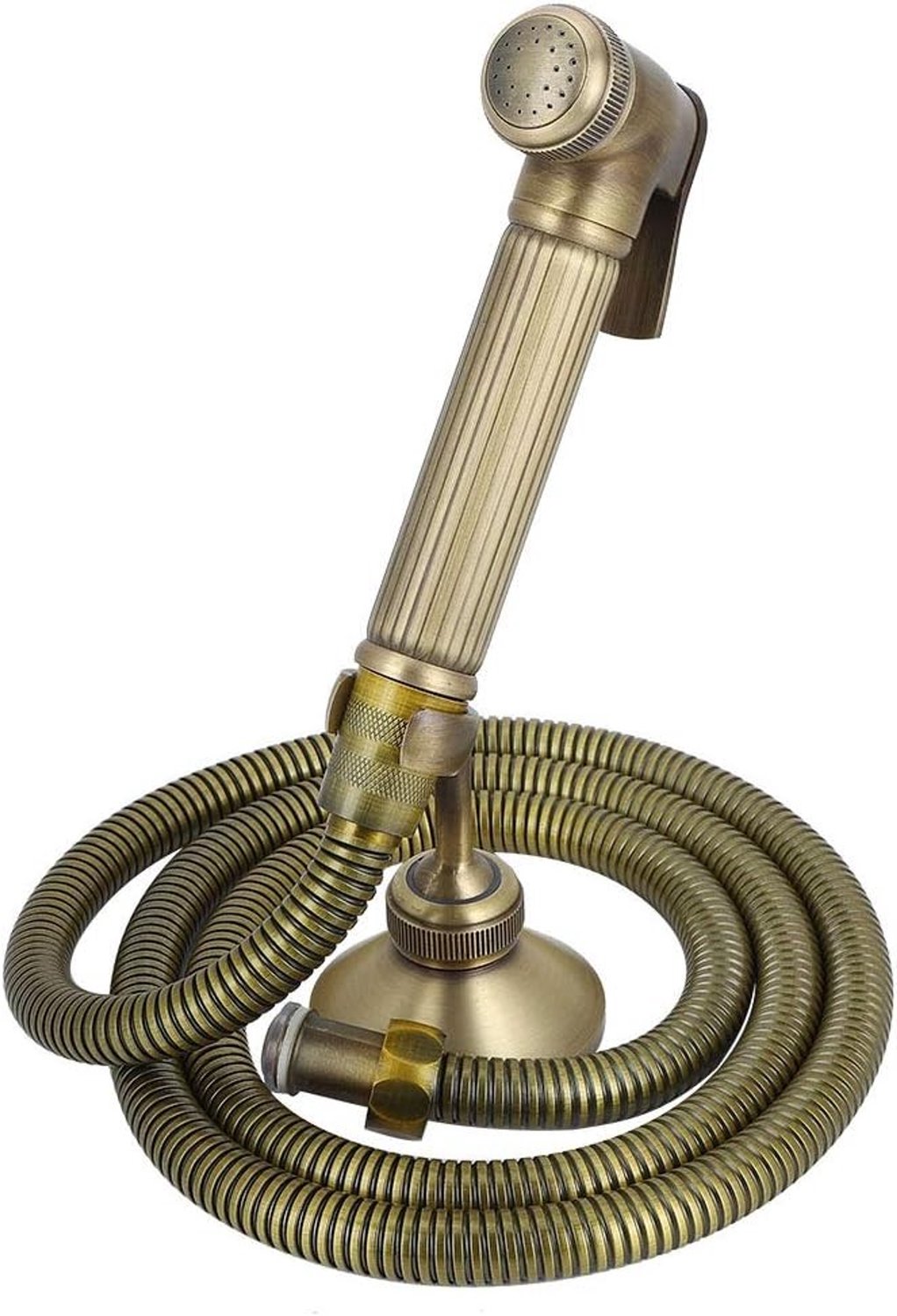 Vintage Koperen Handheld Bidet Sprayer met Slang en Vaste Basis voor Badkamer, Duurzaam en Gebruiksvriendelijk Toilet Bidet Systeem