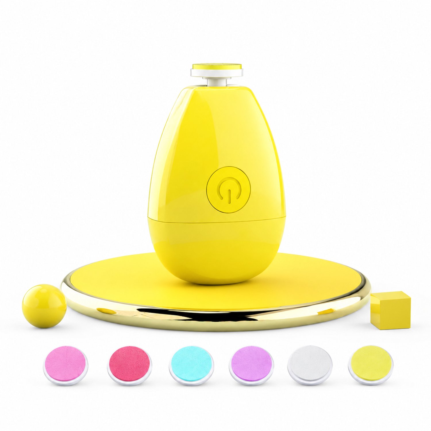 Elektrische nagelknipper voor baby's en jonge kinderen - huishoudelijk model - geel