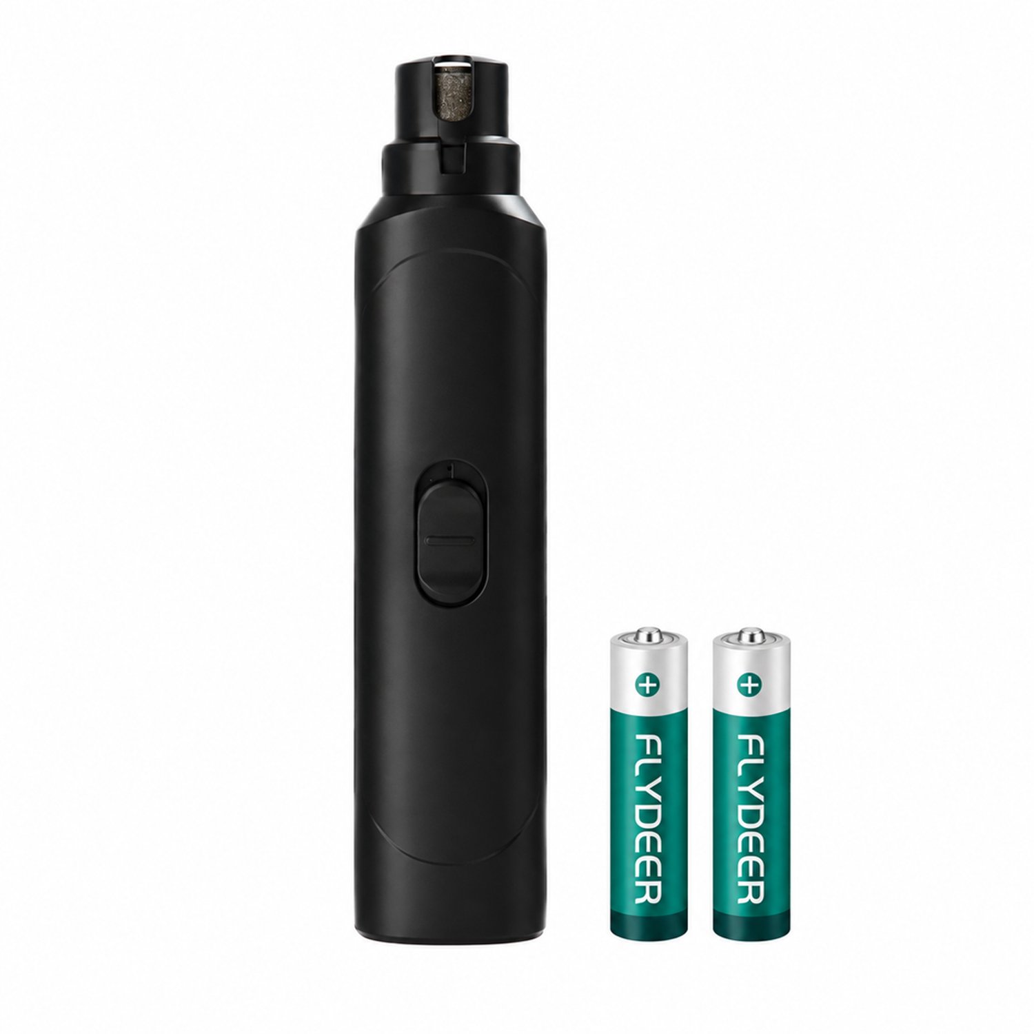 Elektrische nageltrimmer voor huisdieren - Inktzwart - Werkt op batterijen - Voor katten en honden - Inclusief 2 batterijen