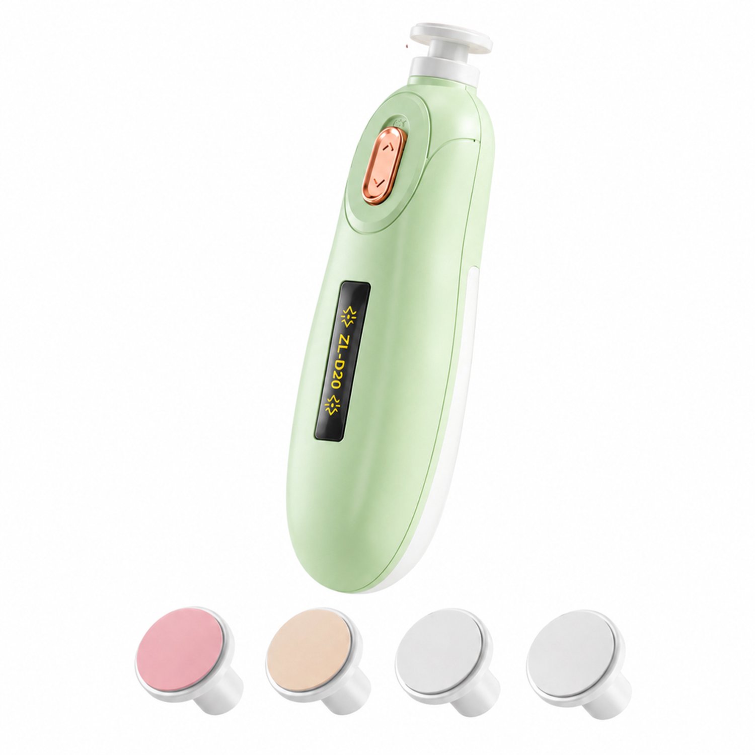 elektrische nagelknipper - groene batterijversie - met 4 vijlkoppen - voor baby nagelverzorging