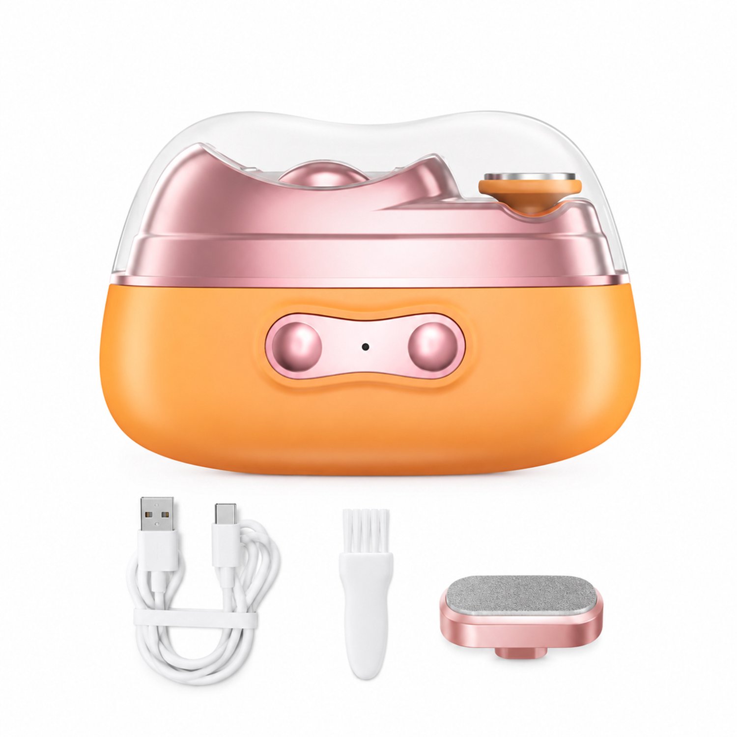 elektrische nagelknipper - Oranje, 2 snelheden - Knippen en vijlen met UV-lamp - Voor dagelijkse nagelverzorging