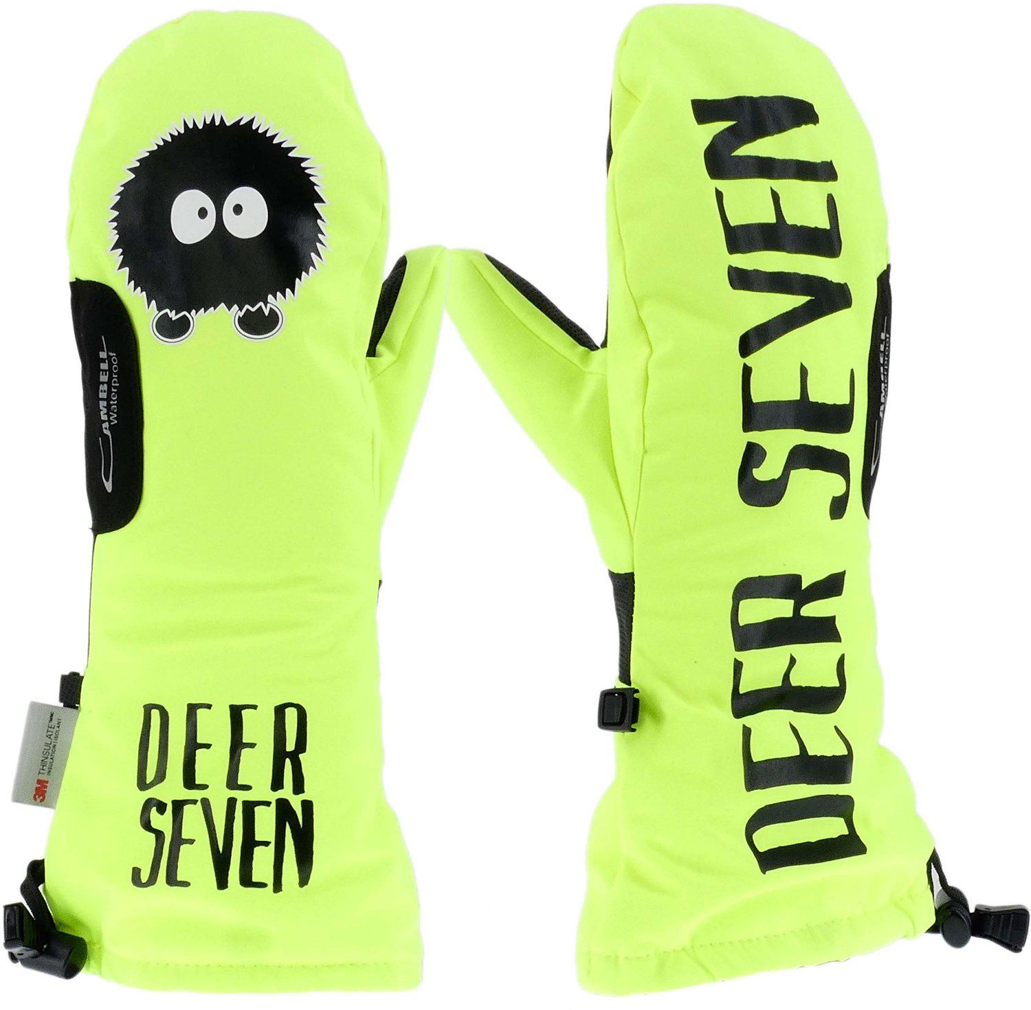 Groene snowboard handschoenen waterdicht thermisch